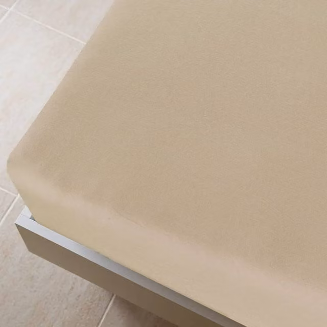 Berkfield Home Taupe Jersey Cotton Fitted Sheet W/D/H: 180 x 200 cm