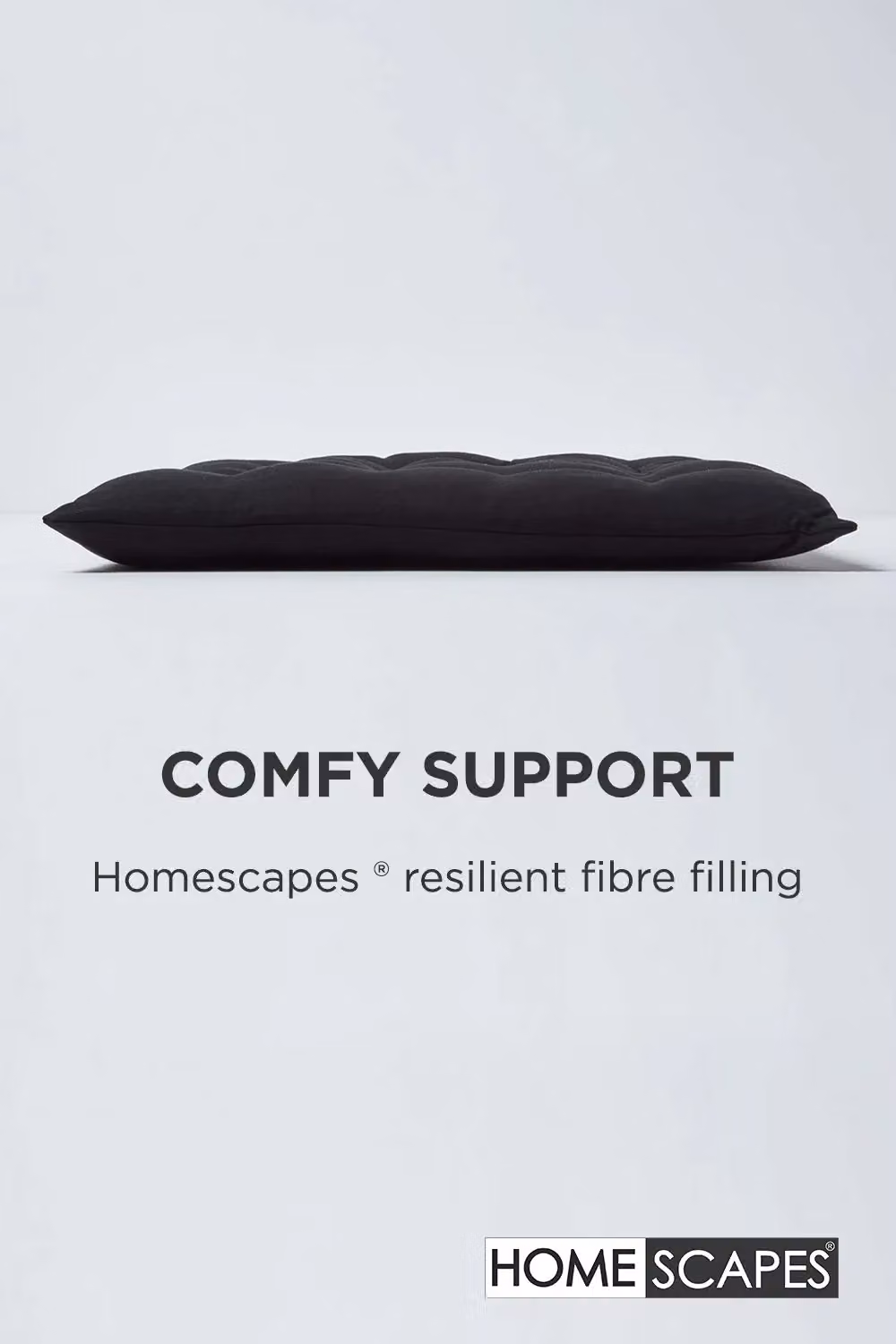 Homescapes 6 Pack Luxury Quilted Cotton Seat Pads in Black, W/D/H: 40 x 40 x 40 cm – 4