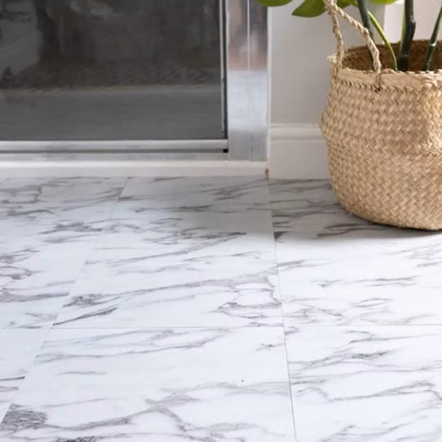 D-C-Fix Marble Grey Self Adhesive Vinyl Floor Tiles, Pack of 11, W/D/H: 30.48 x 30.48 x 30.48 cm – 1