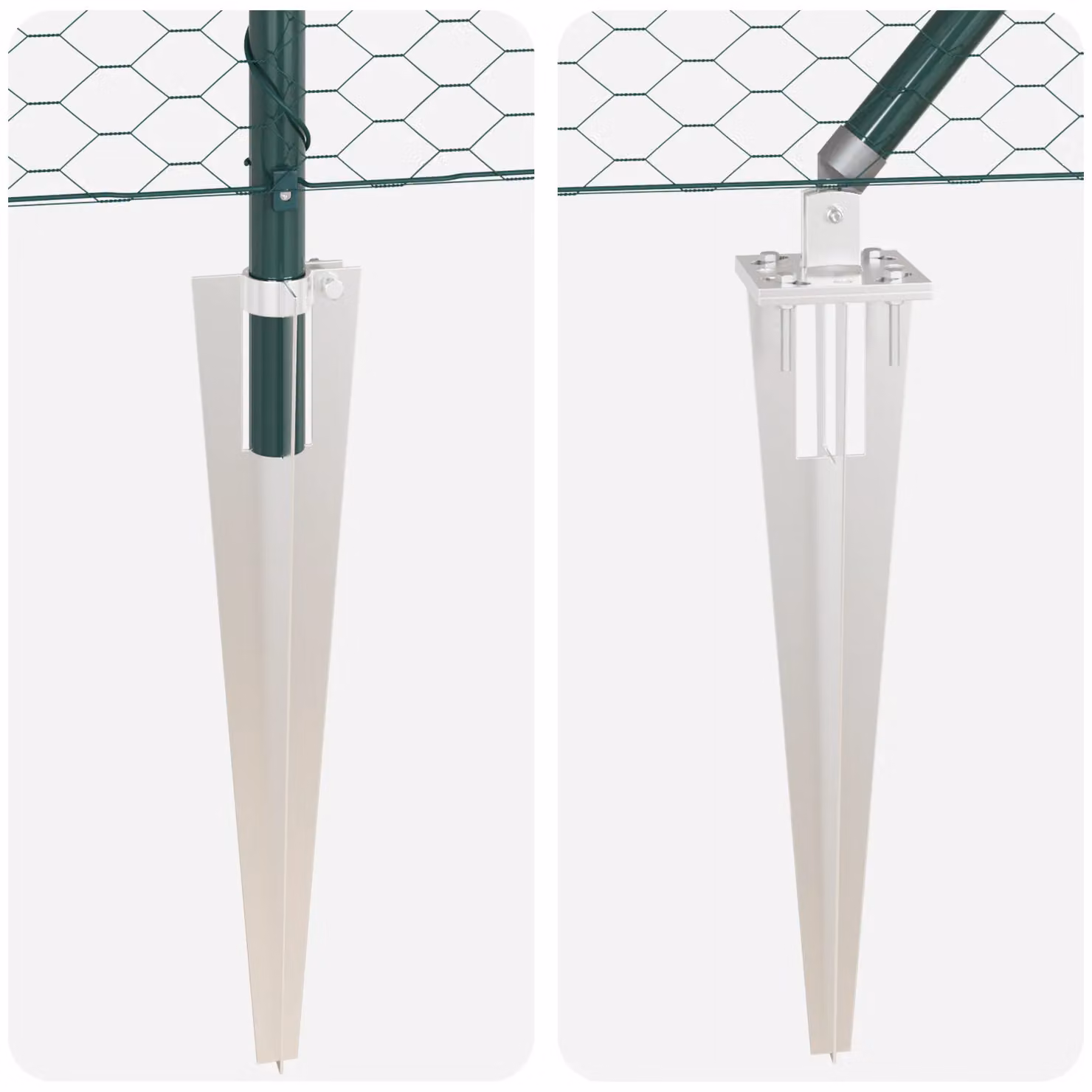 Berkfield Home Green Powder-Coated Steel Hexagon Fence, H: 120 cm, W: 10 m – 4