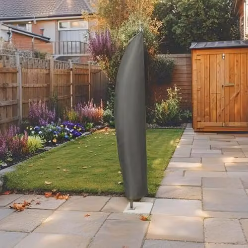 Home Source Duracover Waterproof Grey Parasol Cover, Height: 190 cm – 1