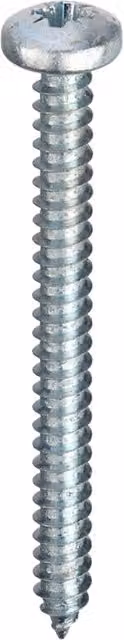 Unifix Self-Tapping Pozi Pan Head Screws AB DIN 7981C BZP, Grey, 8 x 2 mm, Box of 100