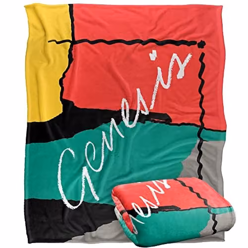 Genesis Abacab Silky Touch Super Soft Fleece Throw Blanket in White, W/D/H: 152 x 127 cm – 1