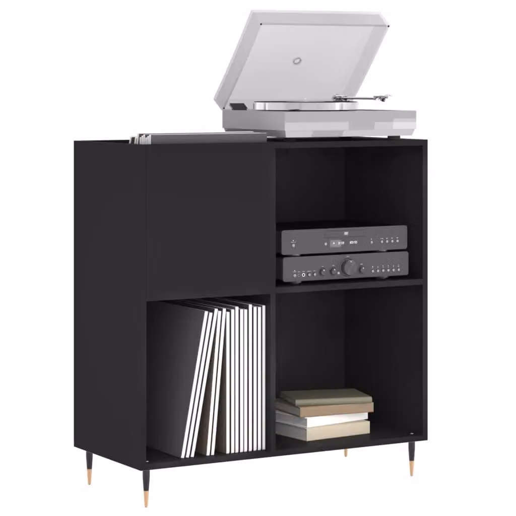 Berkfield Home Industrial Record Cabinet in Black, W/D/H: 84.5 x 38 x 89 cm – 3