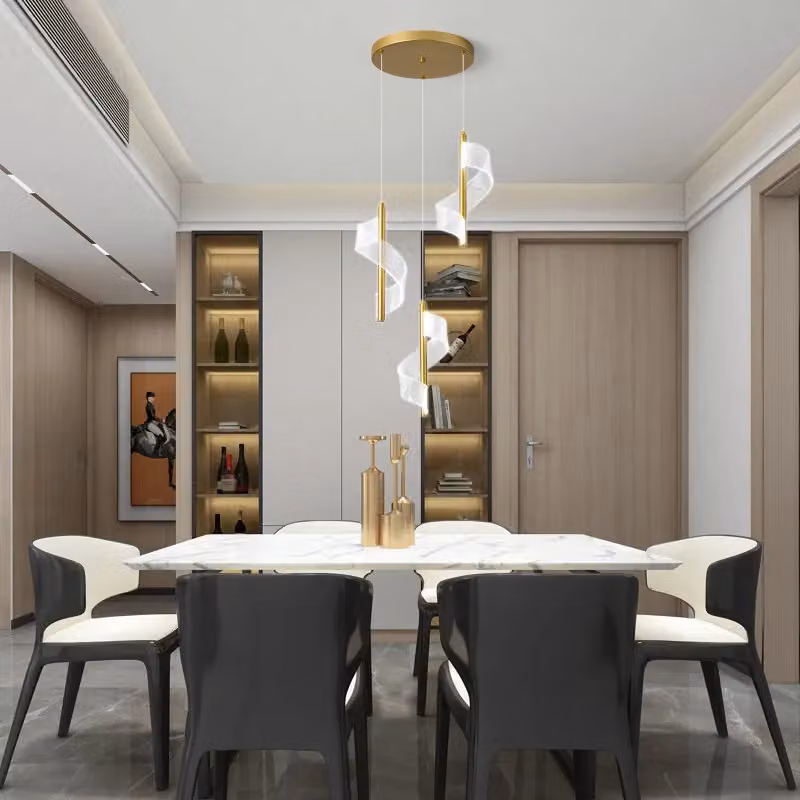 Garwarm 3-Light LED Gold Cluster Pendant Light with Transparent Shades – 3