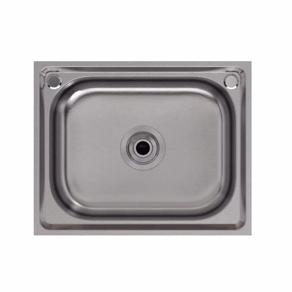 NESTLUNE Single Commercial Catering Kitchen Sink in Silver Stainless Steel W: 1000 cm, D: 52 cm – 2