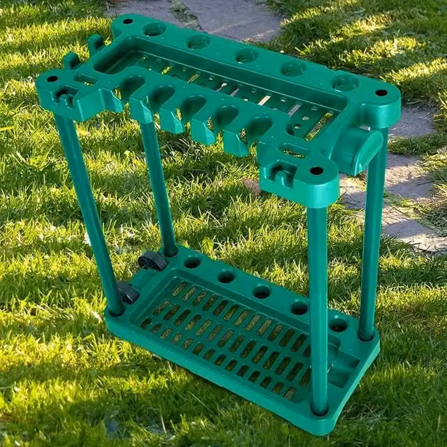VOGREX Garden Tool Storage Trolley Organiser in Green – 1