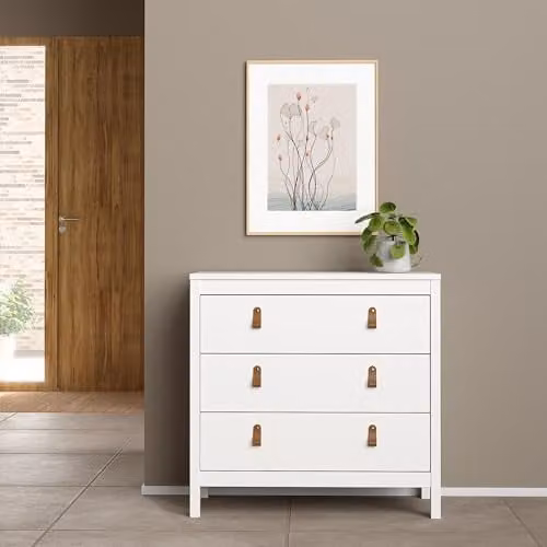 Furniture To Go Barcelona Chest of 3 Drawers in White and Brown – 3