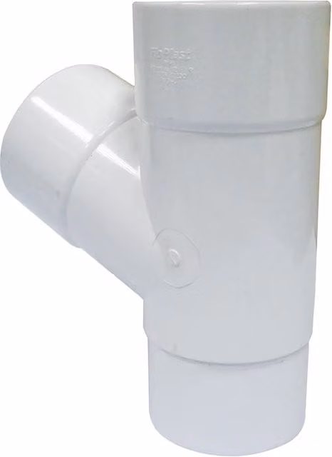 FloPlast White PVC Deepflow/Hi-Cap Downpipe Branch 67.5 Degree 80mm