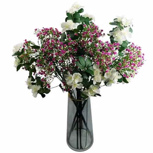 White Leaf Design Artificial Floral Tabletop Arrangement – 2