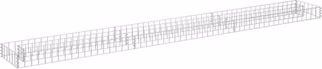 Berkfield Home Silver Galvanised Steel Wire Mesh Gabion Raised Bed W/D/H: 270 x 30 x 10 cm