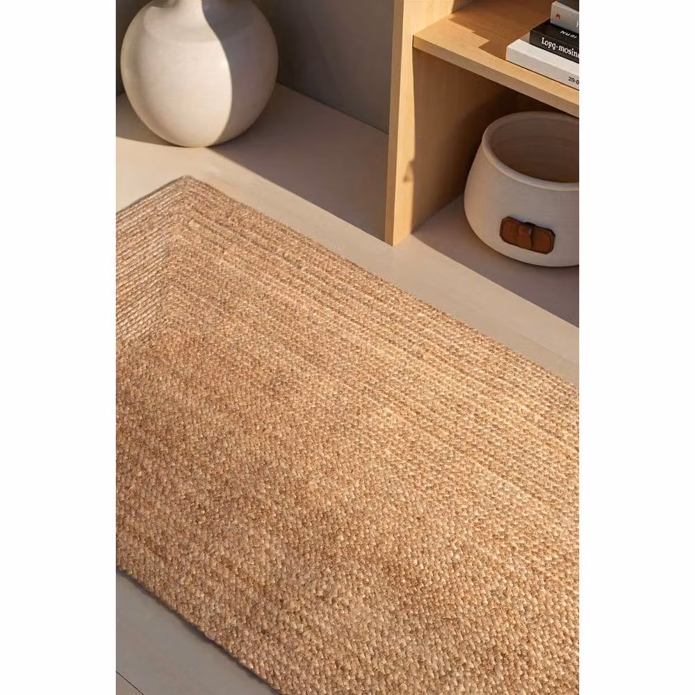 THE RUGS Sharmila Handwoven Reversible Jute Rug in Camel, W: 80 cm, L: 150 cm – 4