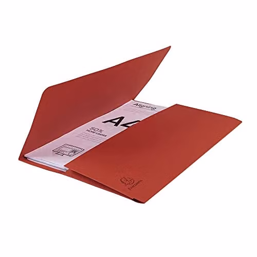 Exacompta A4 Gusset Pocket Folders with Flap, 50 Pack, Blue and Red, Blue Angel Certified – 2