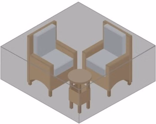 Primrose Living Water Repellent Small Rectangle Garden Furniture Protective Cover in Black, W: 200 cm x D: 80 cm x H: 95 cm