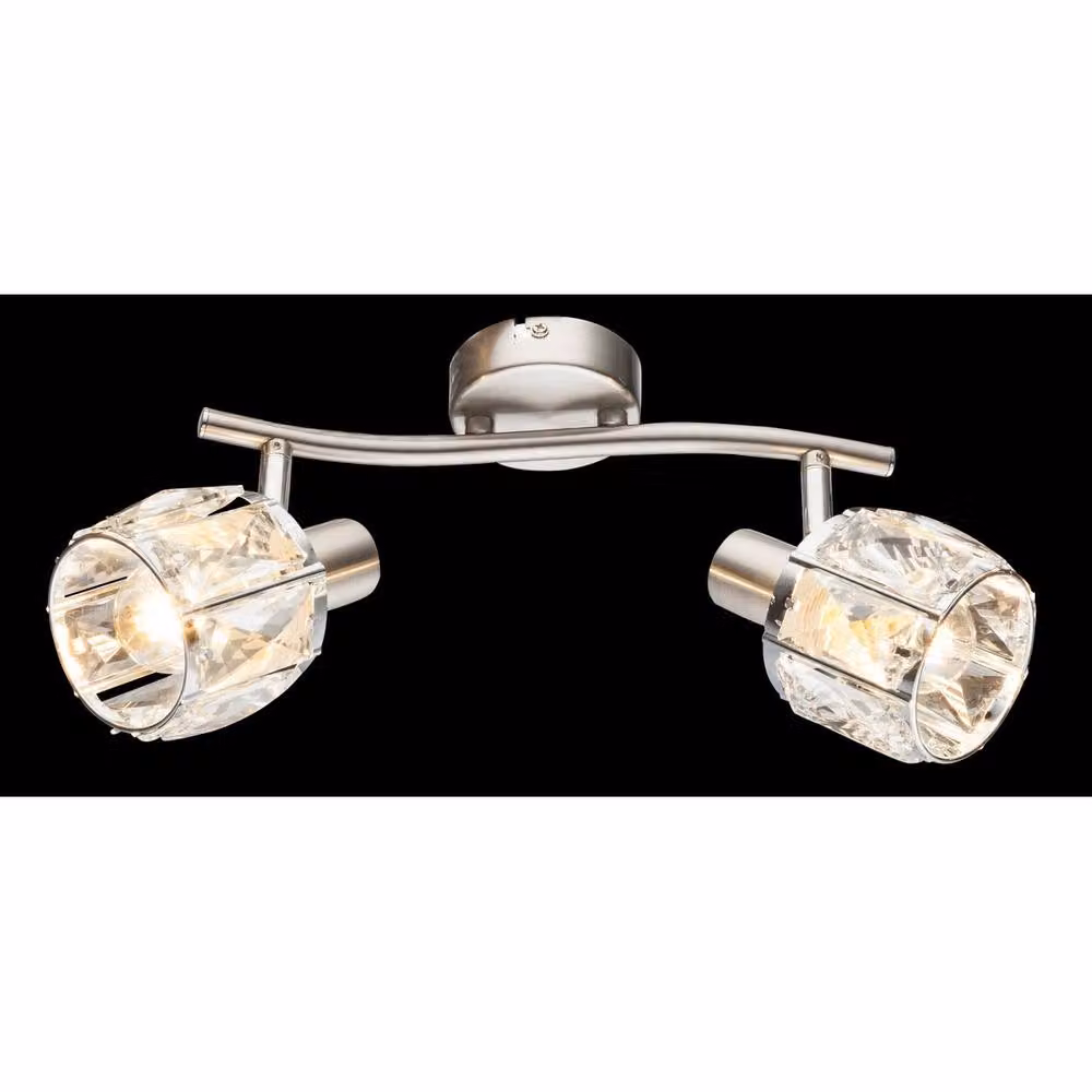 Netlighting Kris Twin Ceiling Spotlight in Grey with 2x E14 Adjustable Heads – 2