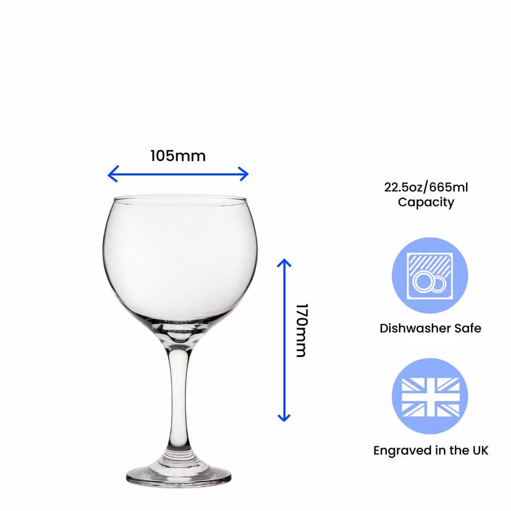 Uniqueful Personalised Name Gin Balloon Glass in Transparent – 2