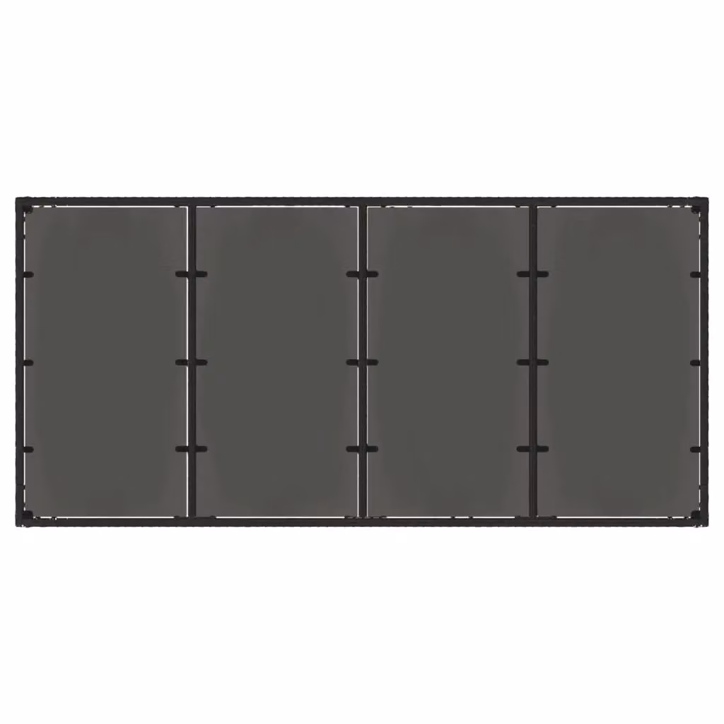 Berkfield Home Extendable Rectangular Garden Table with Glass Top in Black, W/D/H: 190 x 90 x 75 cm – 4