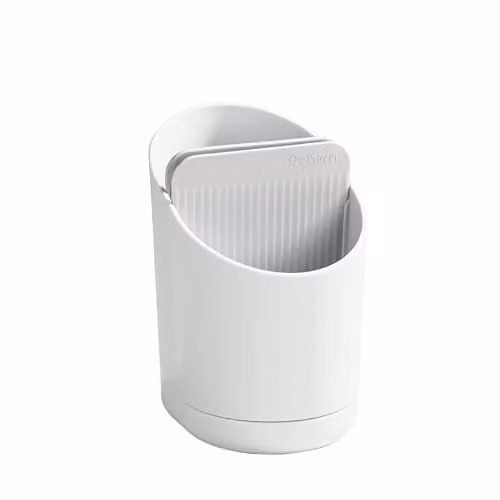 ReBorn Recycled Kitchen Cutlery Drainer Drying Rack with Drip Tray in Stone