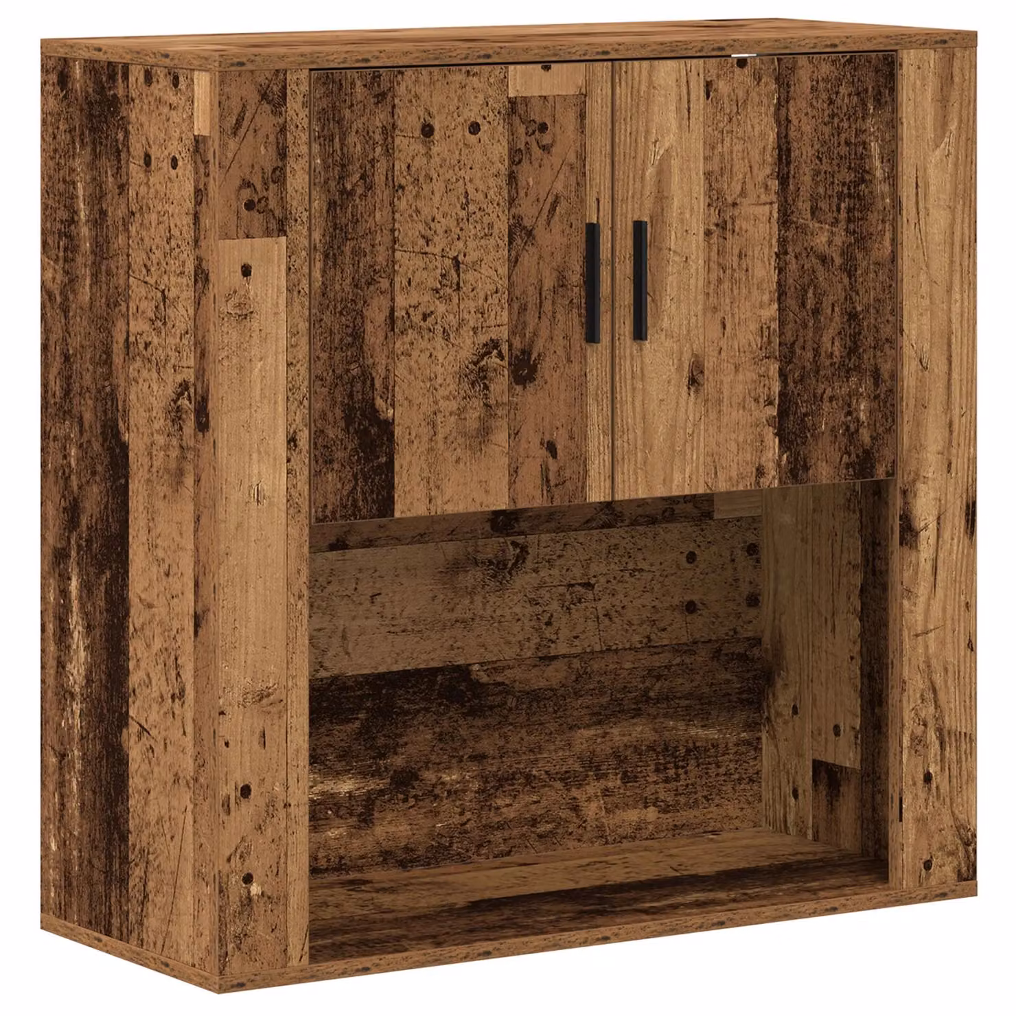 Berkfield Home Old Wood Wall Cabinet in Brown, W/D/H: 80 x 33 x 80 cm – 2