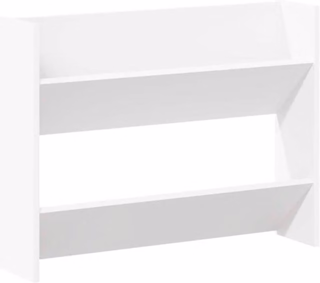 Berkfield Home Wall Mounted Shoe Cabinet in White, W: 80 cm, D: 18 cm, H: 60 cm