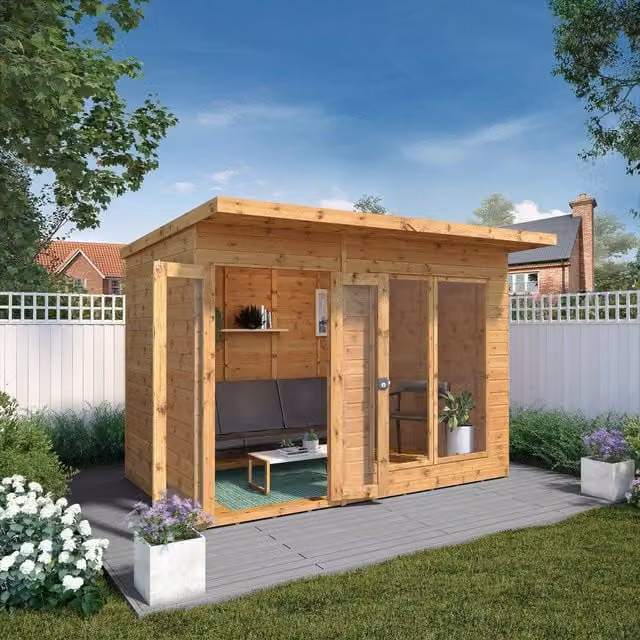 Waltons Brown Pent Summerhouse with Window