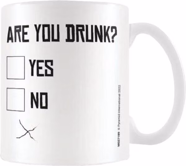 Pyramid International Are You Drunk Mug in White Ceramic