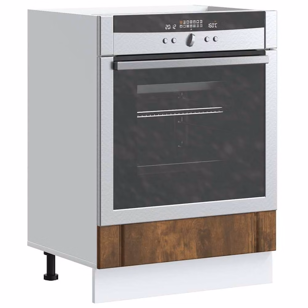 Berkfield Home Lucca Oven Cabinet in Smoked Oak Brown, W/D/H: 60.0 x 46.0 x 81.5 cm – 2