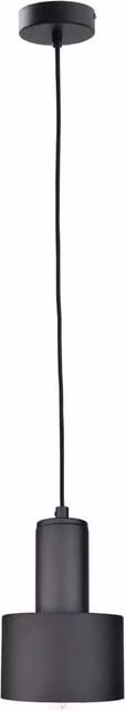 Netlighting Luce Cylindrical Pendant Ceiling Light in Black, Diameter: 15 cm, E27, Dimmable