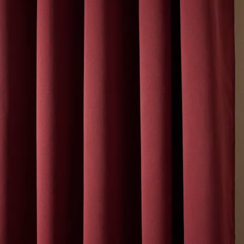 OHS Burgundy Velvet Thermal Blackout Eyelet Curtains, 2 Panels, W: 117 cm, D: 137 cm – 2