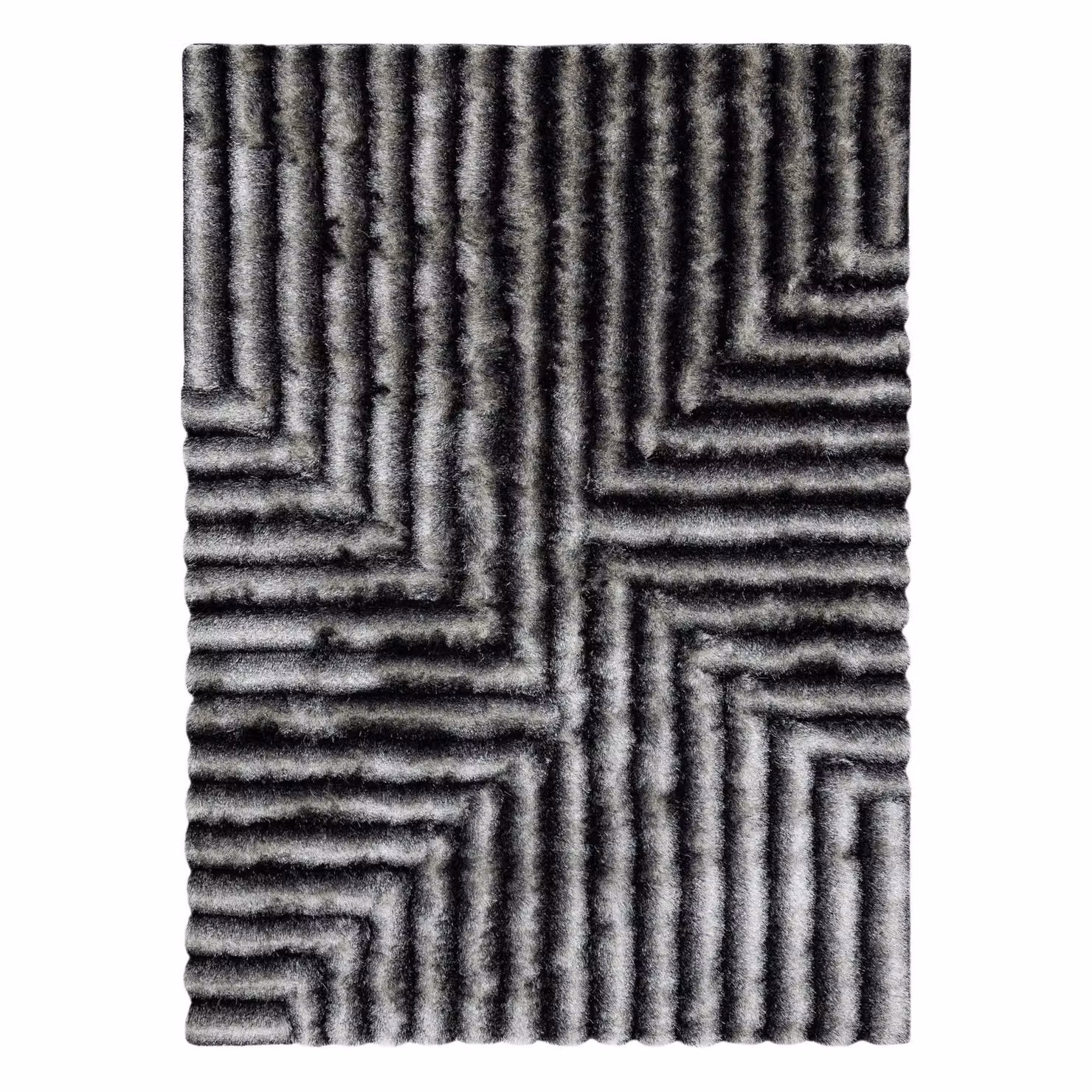 RugsX Flim Geometric Modern Black Rug, W/D: 120 x 160 cm – 3