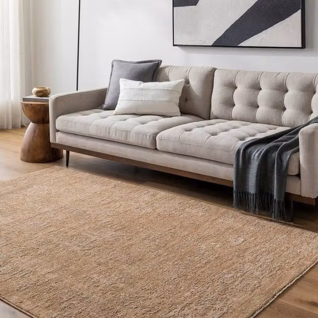 Livabliss Masterpiece Vintage Beige and Brown Traditional Fringe Living and Dining Room Rug W: 150 cm, L: 230 cm – 1