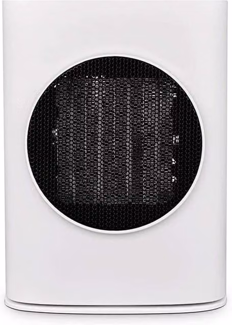 Mylek White Ceramic Fan Heater with Thermostat and Safety Protection, 1500W
