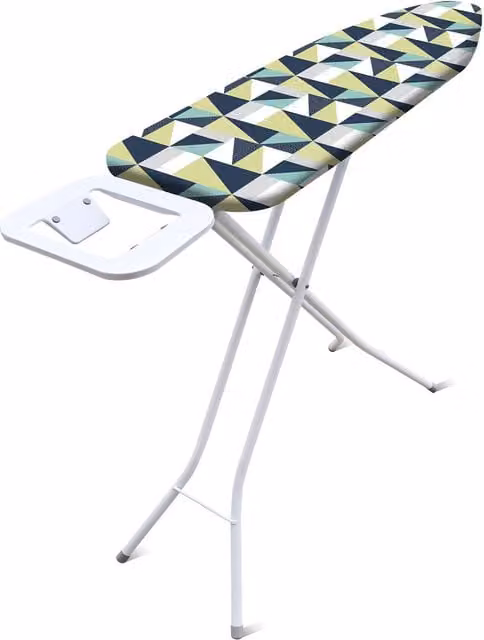 Royalford Green Foldable Ironing Board with Iron Rest and Adjustable Height