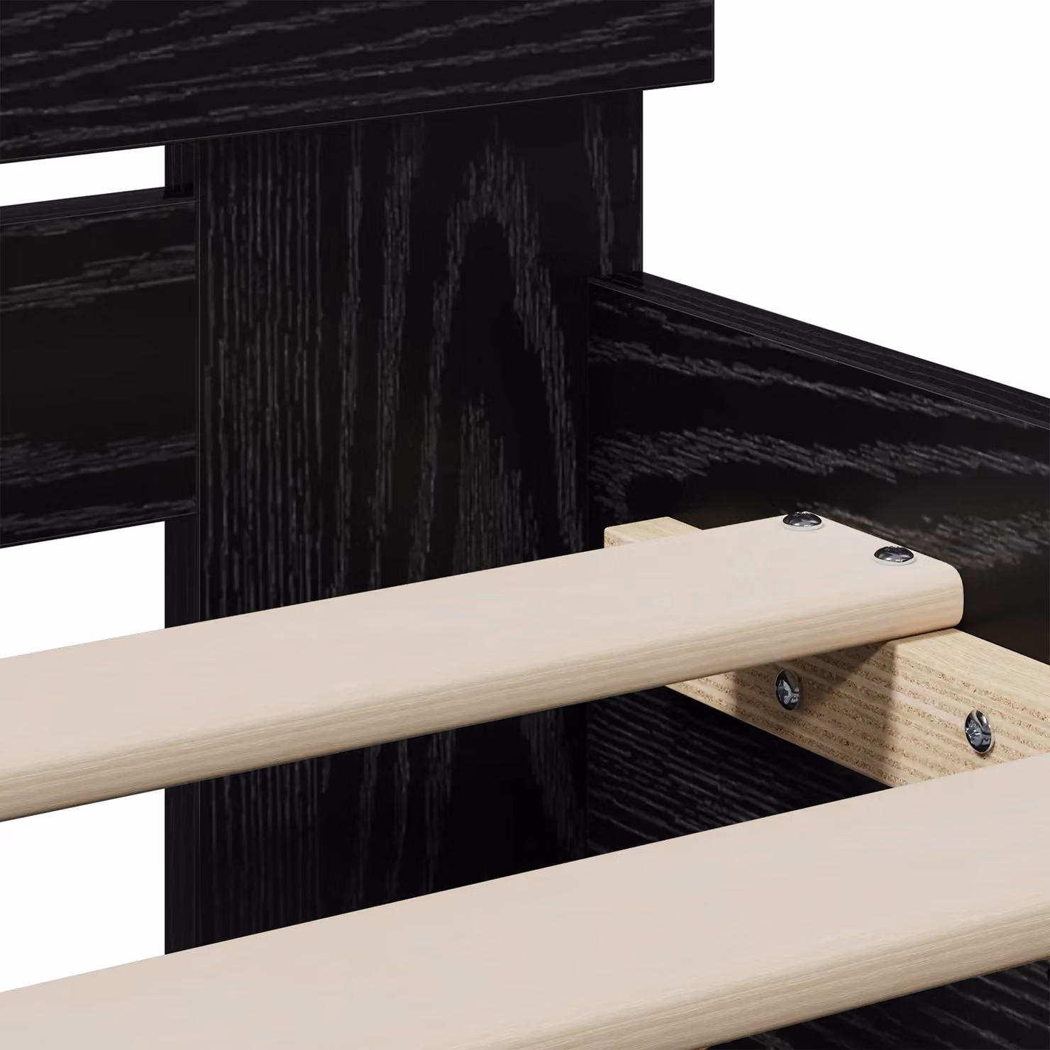 Berkfield Home Modern Black Oak Bed Frame with Headboard, W/D/H: 190 x 75 x 31 cm – 5