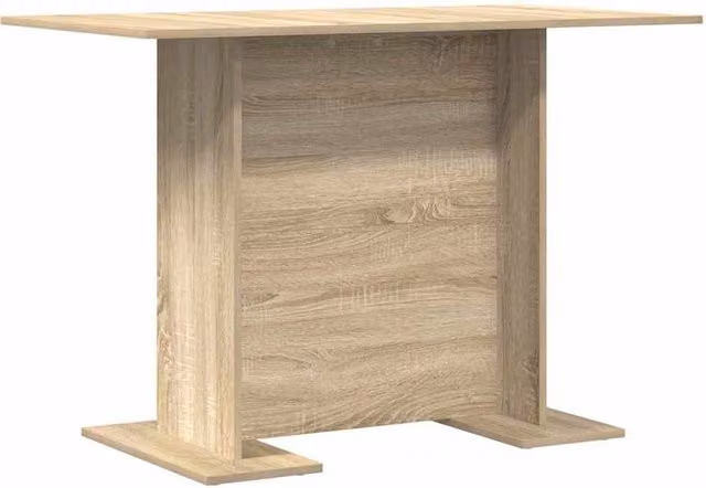 Berkfield Home Sonoma Oak Dining Table in Beige, W/D/H: 110 x 60 x 75 cm