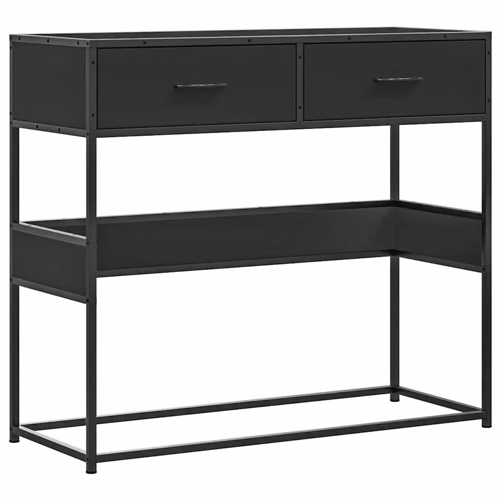 Berkfield Home Black Scandinavian Console Table W/D/H: 90 x 35 x 80 cm – 2