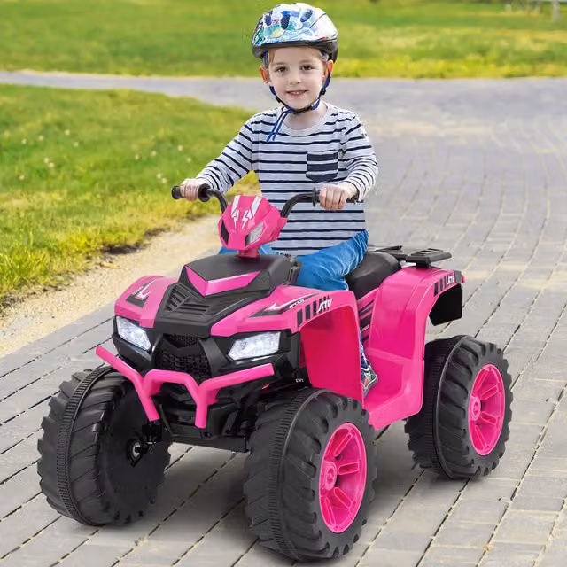 Costway Kids Electric Ride on ATV Toy Car in Pink