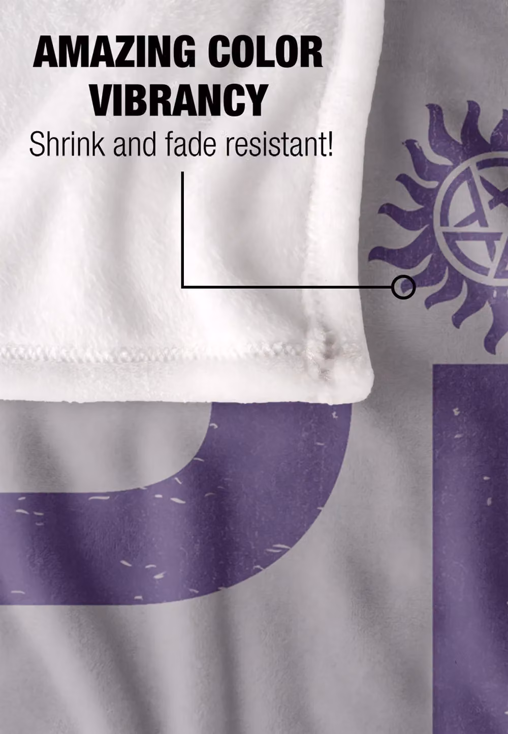 Supernatural Pie Officially Licensed Silky Touch Super Soft Throw Blanket in White, W: 152 cm, D: 127 cm – 4