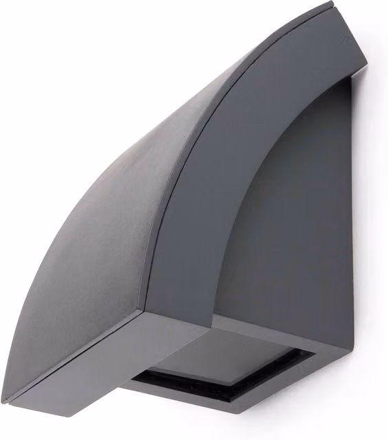 Netlighting Proa Modern Outdoor Wall Light in Dark Grey, IP44, GU10