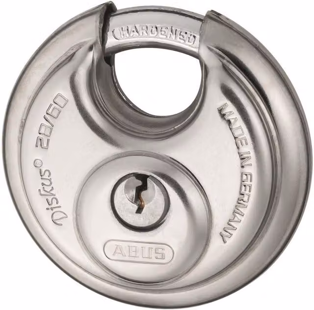ABUS 28 Series Diskus Mechanical Padlock in Silver and Multicolour