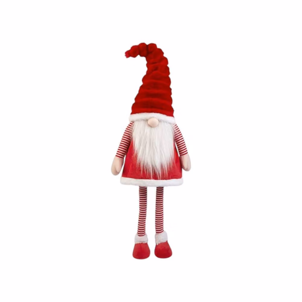 Garden Greatness Red and White Striped Christmas Wobbly Gonk Decoration, Height: 120 cm – 2