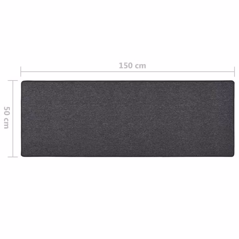 Berkfield Home Anthracite Carpet Runner, Grey, W: 50 cm, L: 150 cm