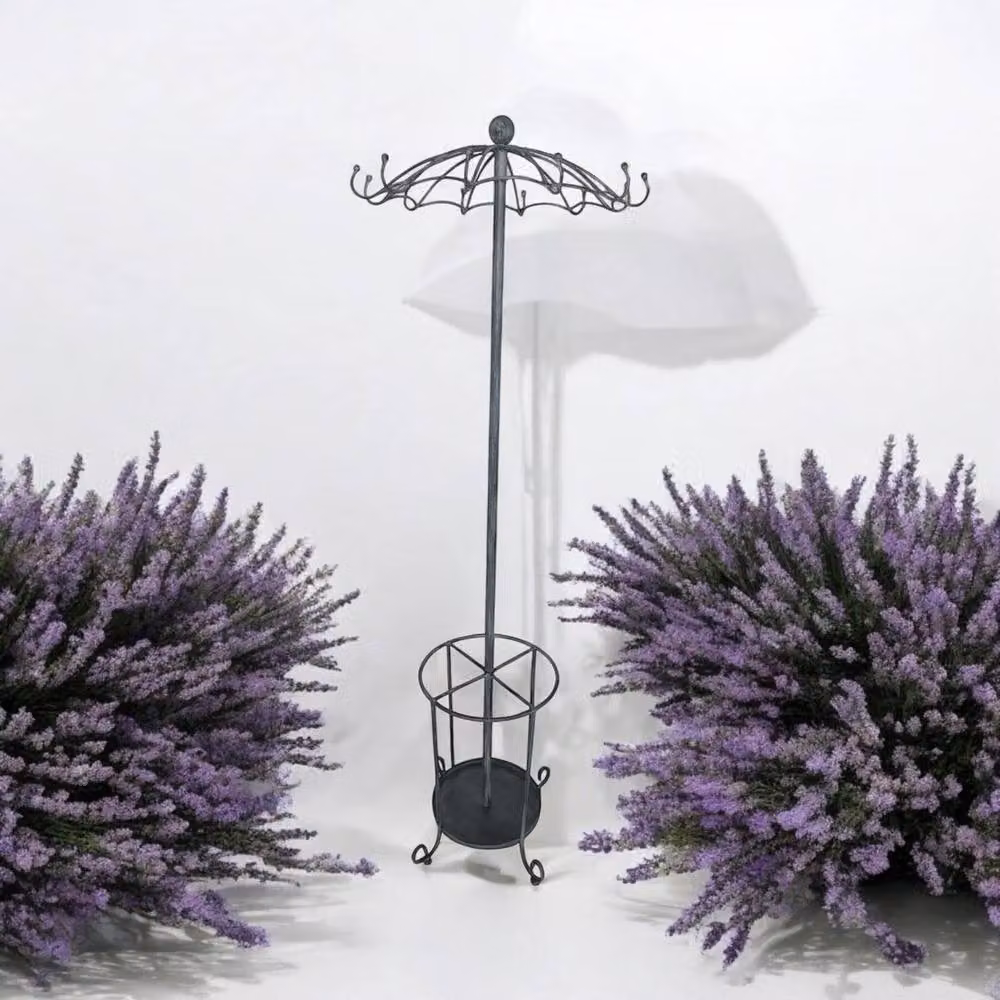 Minster Metal Coat and Umbrella Stand in Grey, W56 x D56 x H172 cm – 5