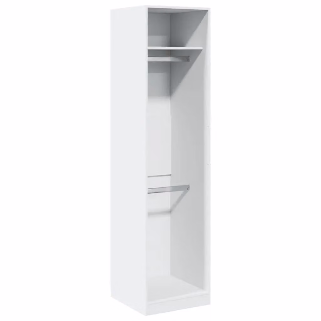Berkfield Home White Minimalist Wardrobe with Hinged Doors, W/D/H: 50 x 50 x 200 cm – 2