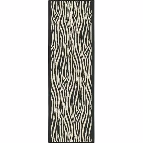 runrug Soft and Luxurious Hallway Runner Rug in Savannah Black, W/D/H: 70 x 330 x 0.9 cm – 5