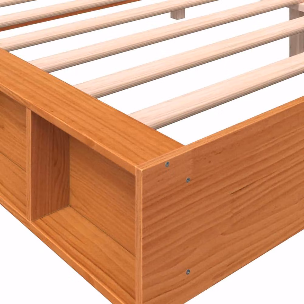 Berkfield Home Beautiful Super King Bed Frame in Waxed Brown Solid Pine, W/D/H: 180 x 200 x 202.5 cm – 4