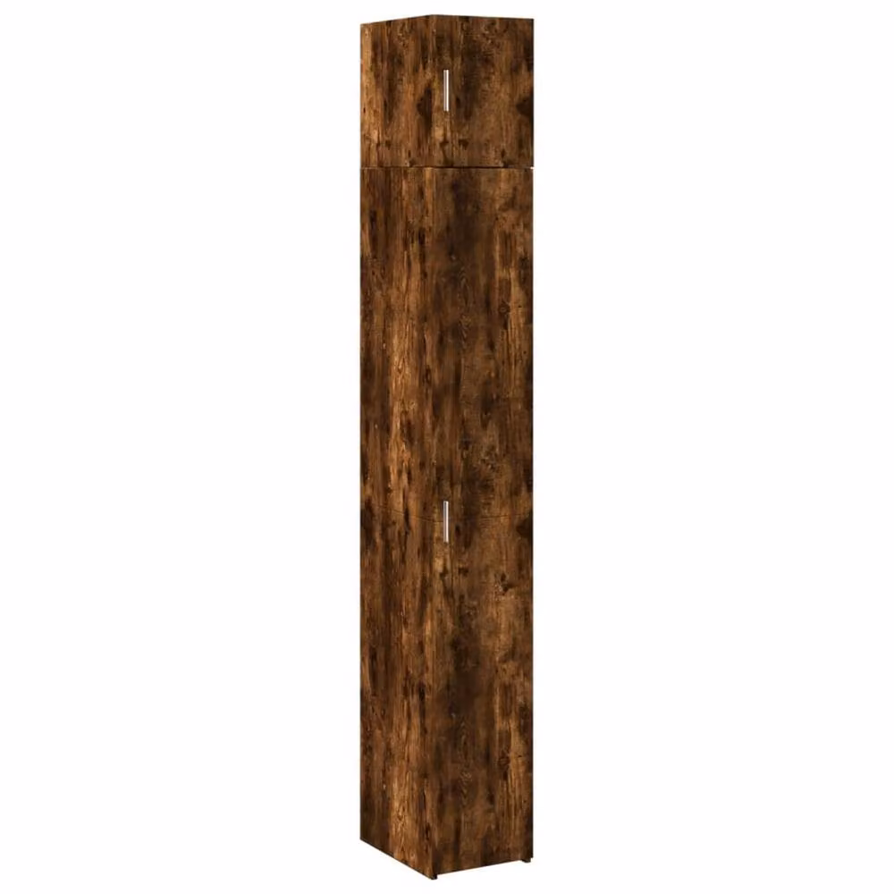 Berkfield Home Slim Storage Cabinet in Smoked Oak Brown, W/D/H: 30 x 42.5 x 225 cm – 3