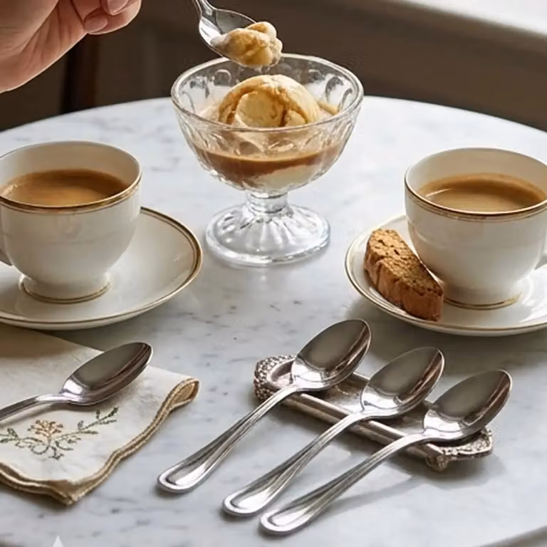 Orsina Set of Six Polished Silver Stainless Steel Teaspoons
