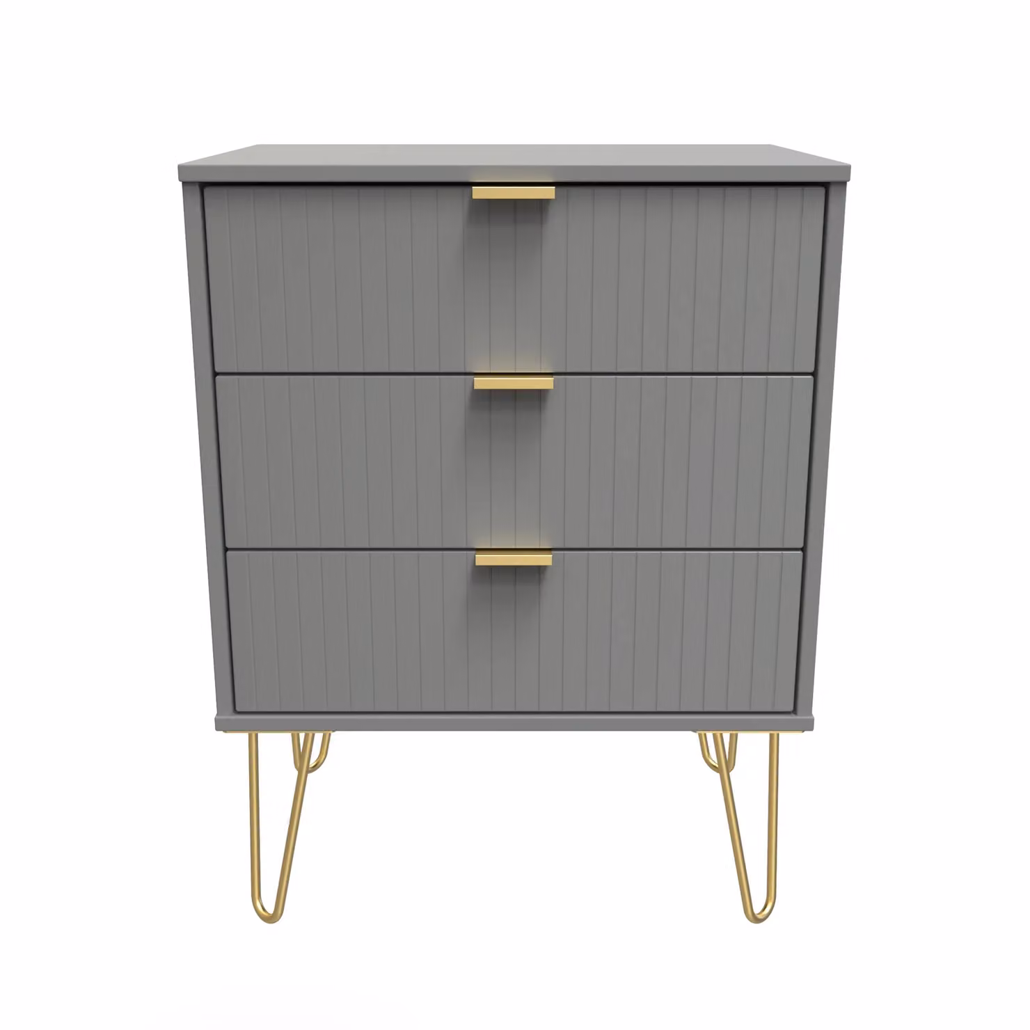 2 U Bexley 3 Drawer Chest in Dark Grey and Gold – 2