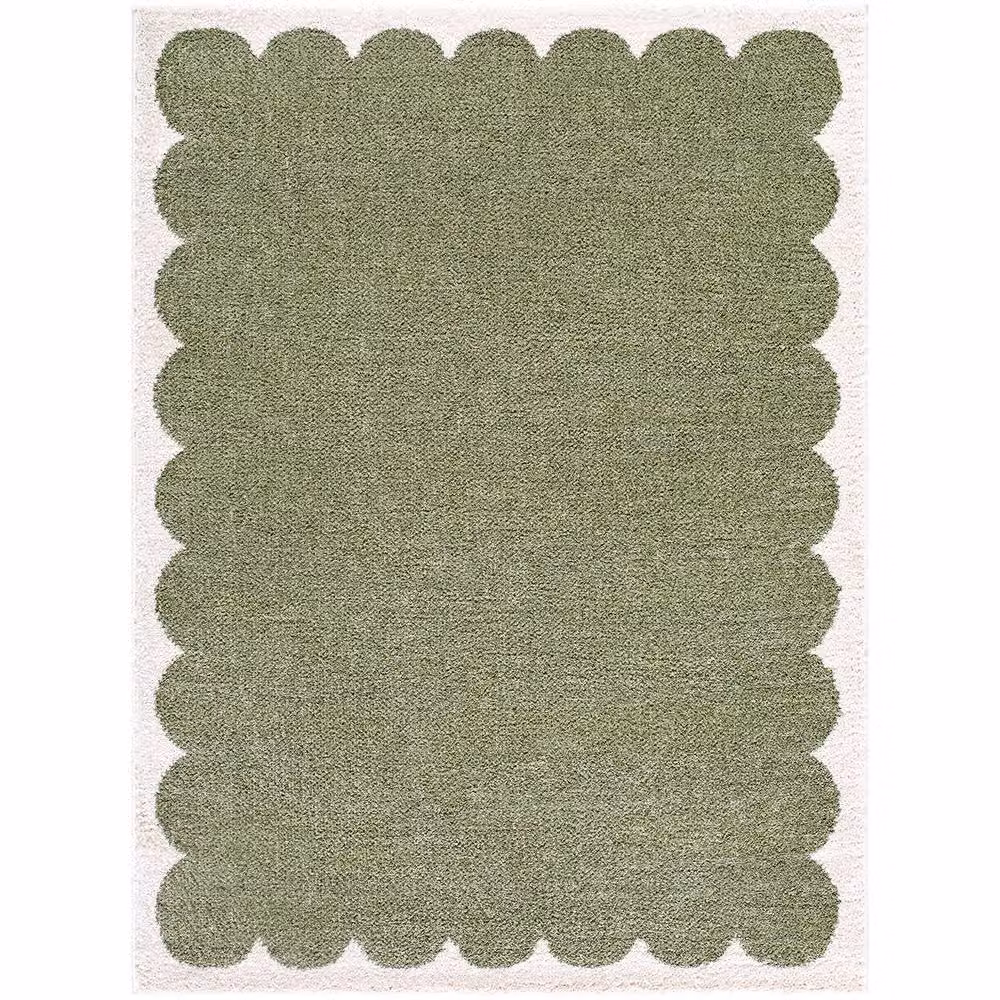 Livabliss Tivoli Modern High Pile Washable Green Rug, W: 160 cm, D: 215 cm – 2